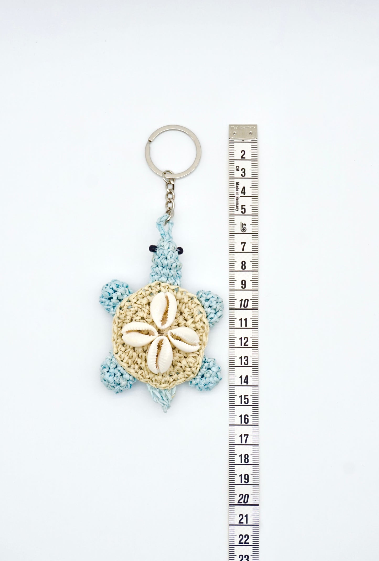 Coastal Blue Turtle Pendant with Cowrie Shells