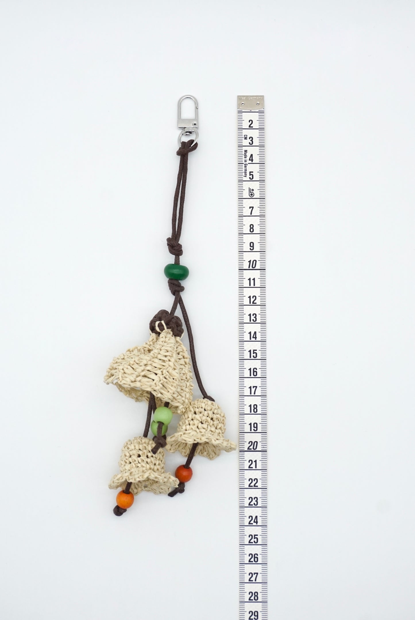 Neutral Bellflower Tassel Keychain