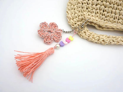 Handmade Sakura Bag Charm, Keychain, Purse Accessories