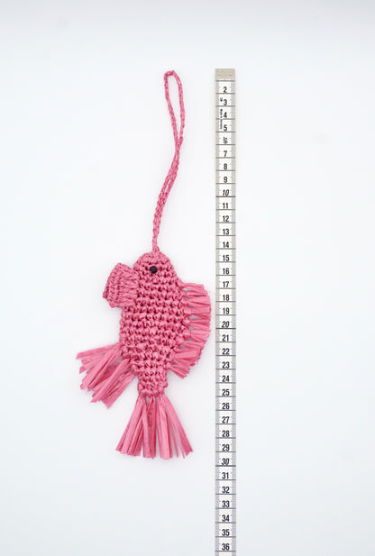 Handmade Pink Koi Purse Charm