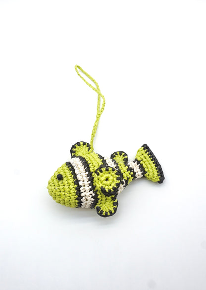 Tropical Striped Fish Bag Pendant