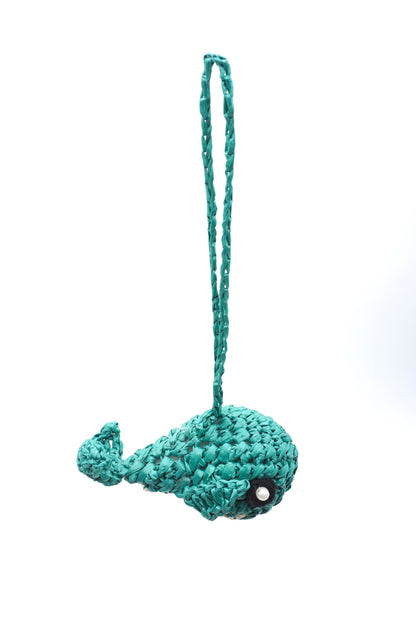 Cute Turquoise Whale Bag Charm