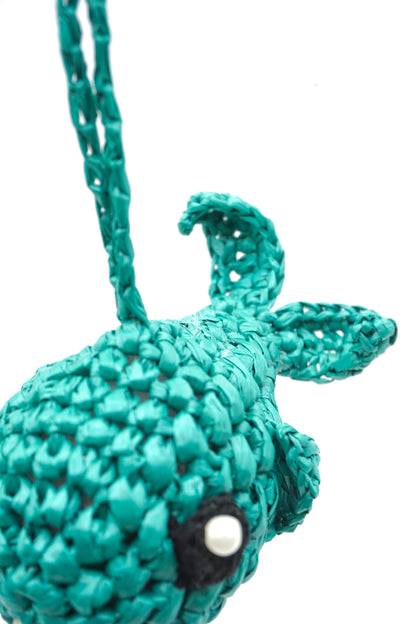 Cute Turquoise Whale Bag Charm