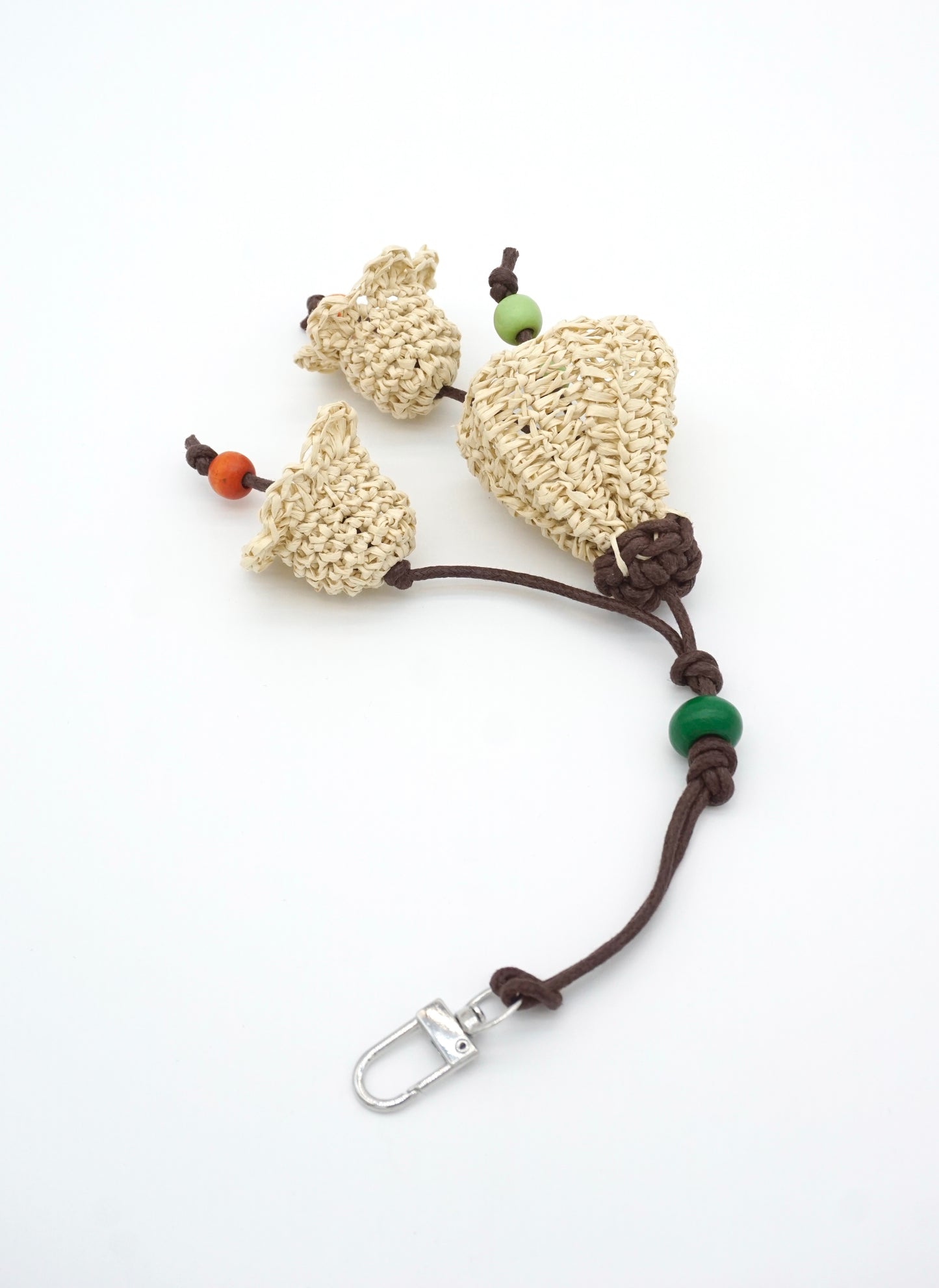Neutral Bellflower Tassel Keychain