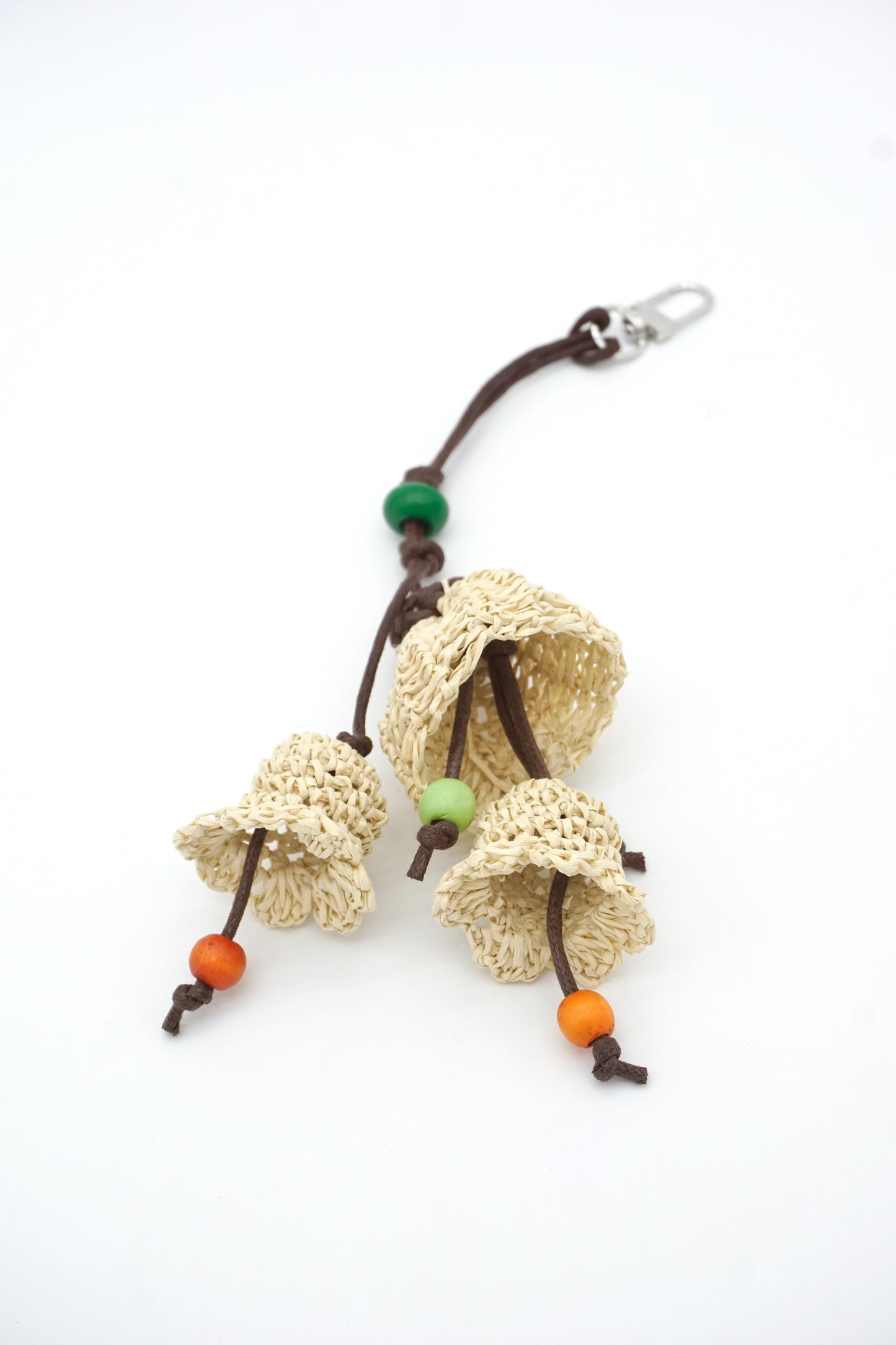 Neutral Bellflower Tassel Keychain