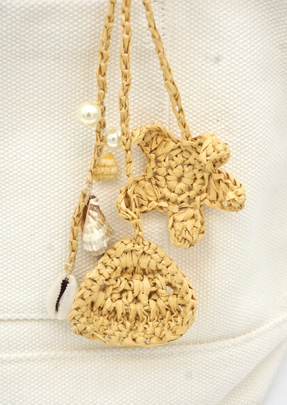 Neutral Seashell & Turtle Woven Accessory Pack