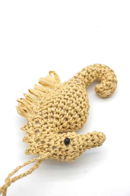 Neutral Beach Seahorse Woven Accessory