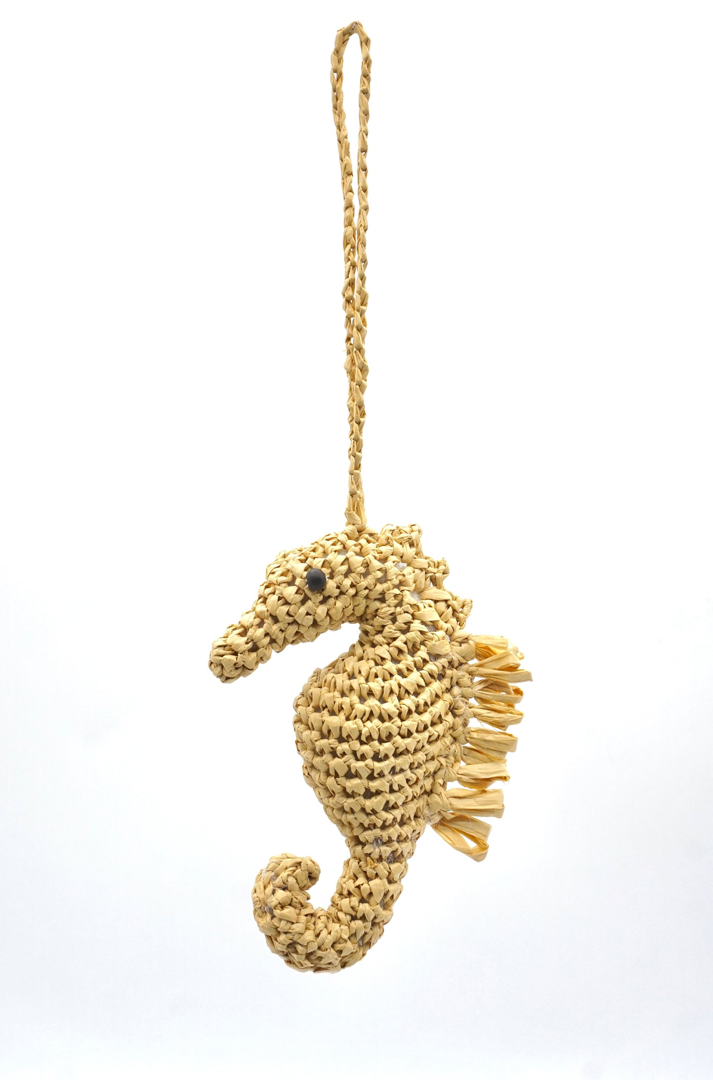 Neutral Beach Seahorse Woven Accessory