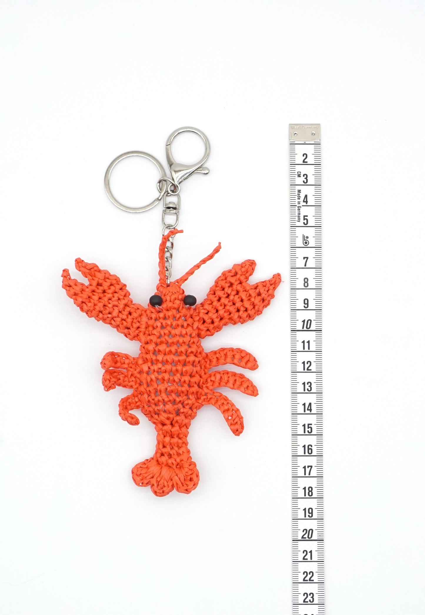 Shrimp-shaped pendant keychain for decoration