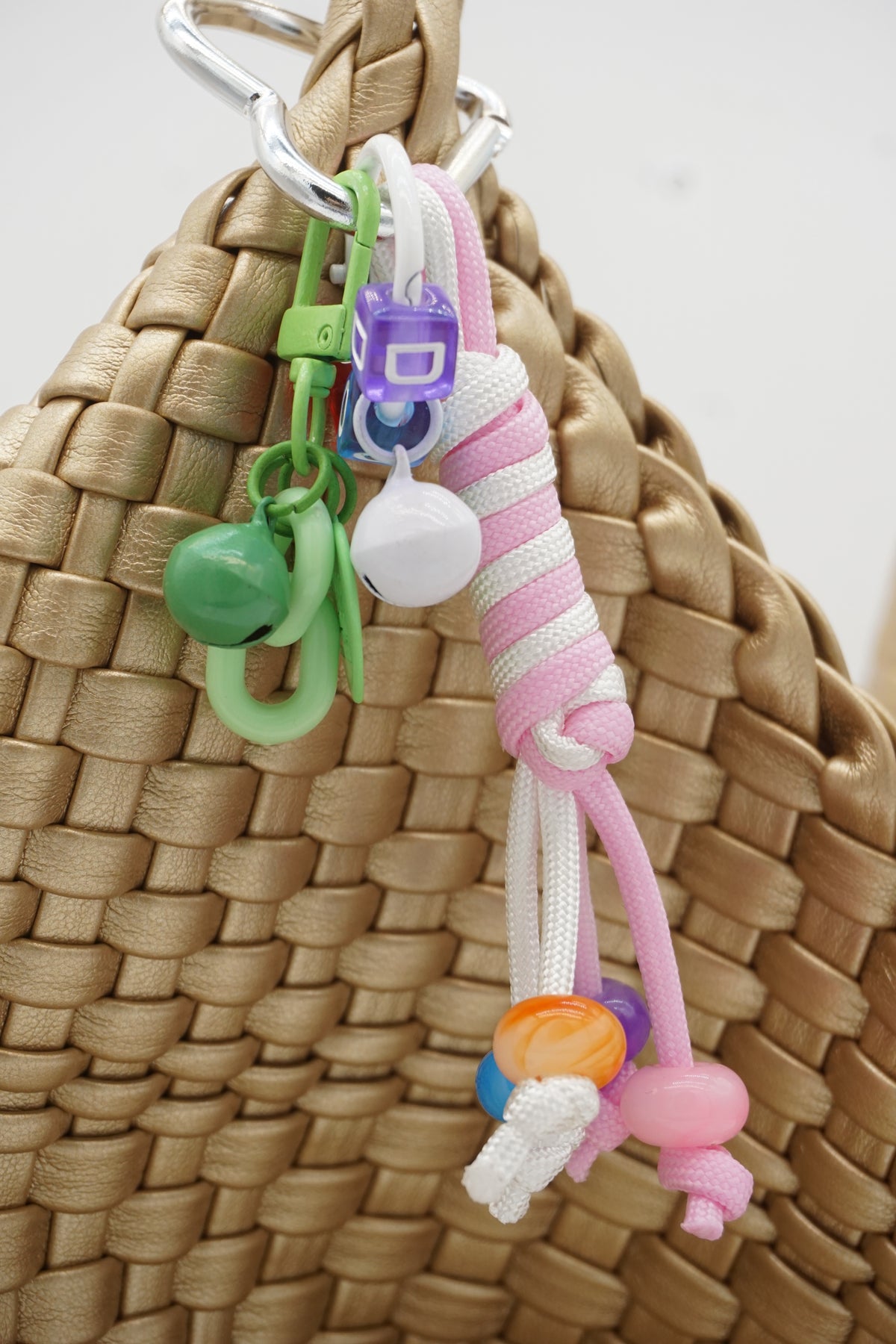 Letters - bells - heart-shaped elements - decorative pendants for keys