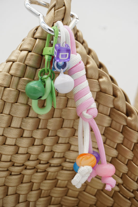 Letters - bells - heart-shaped elements - decorative pendants for keys