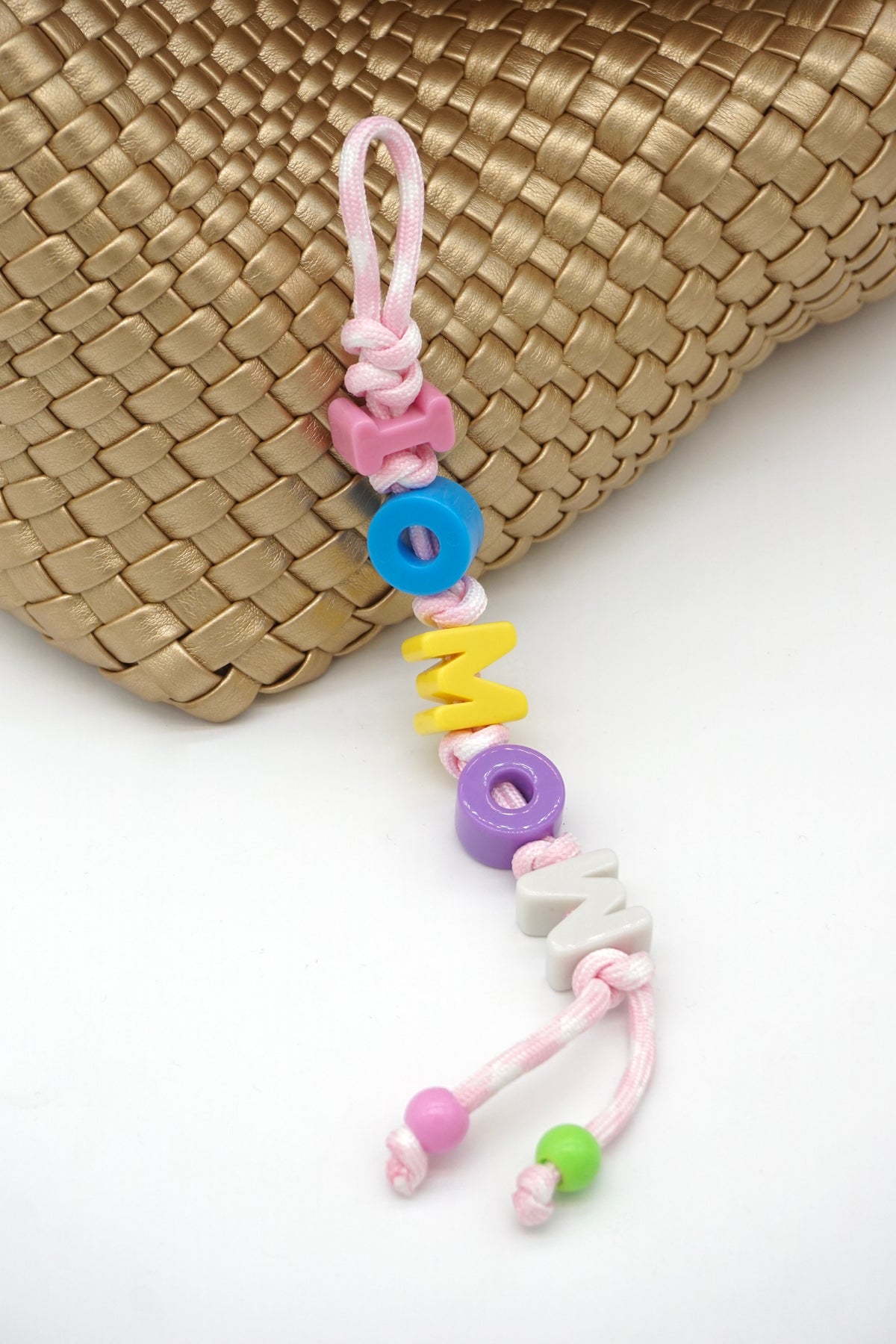 Rainbow Letter Charm Bag Charm Keychain