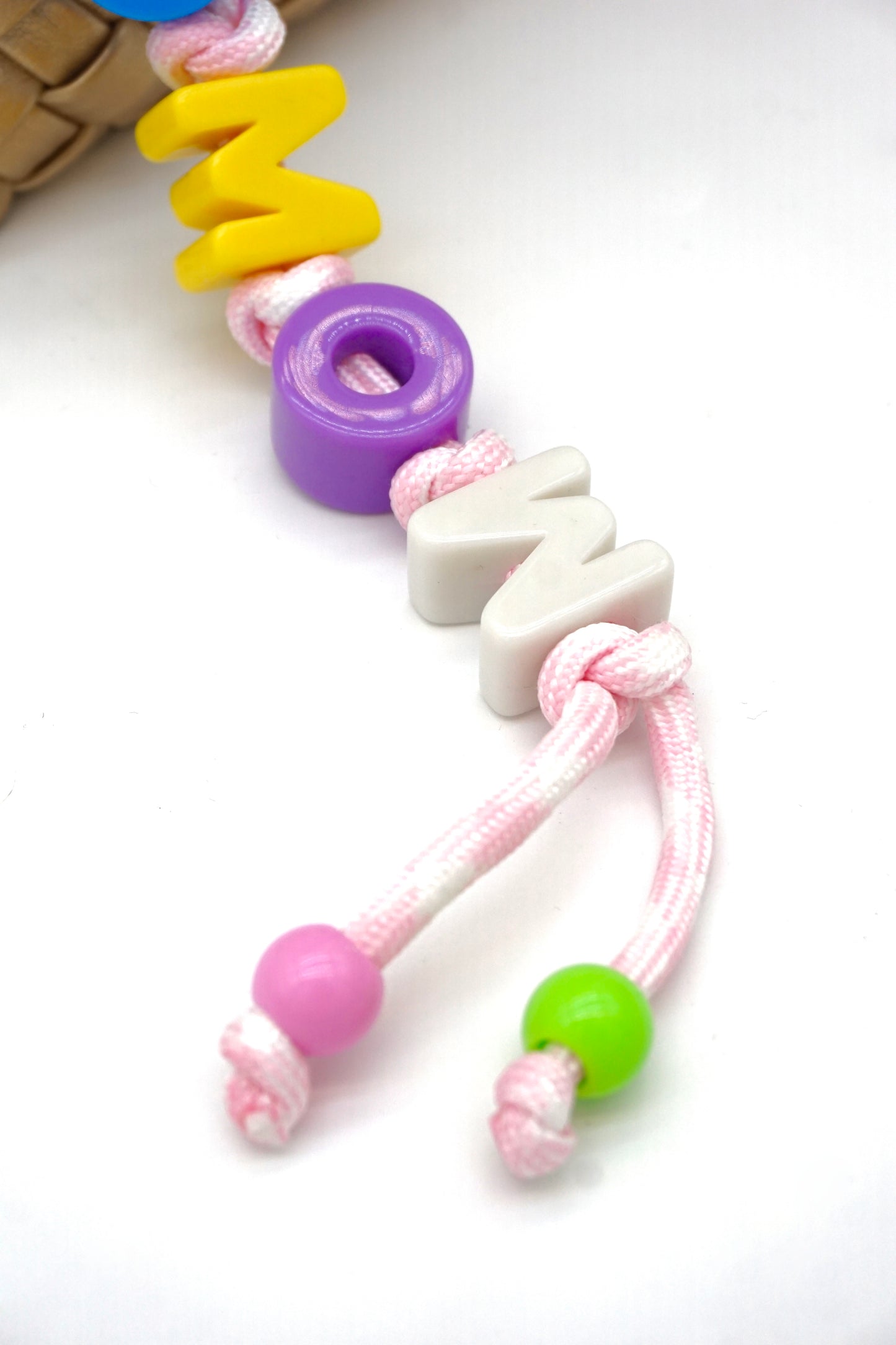 Rainbow Letter Charm Bag Charm Keychain