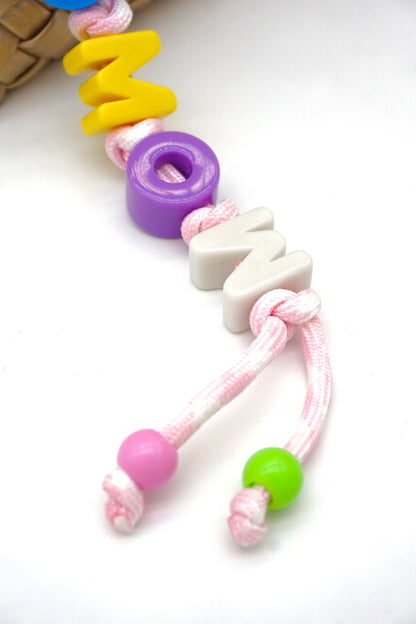 Rainbow Letter Charm Bag Charm Keychain