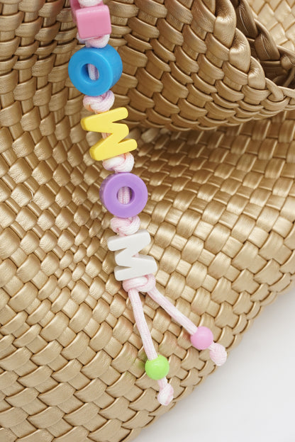 Rainbow Letter Charm Bag Charm Keychain