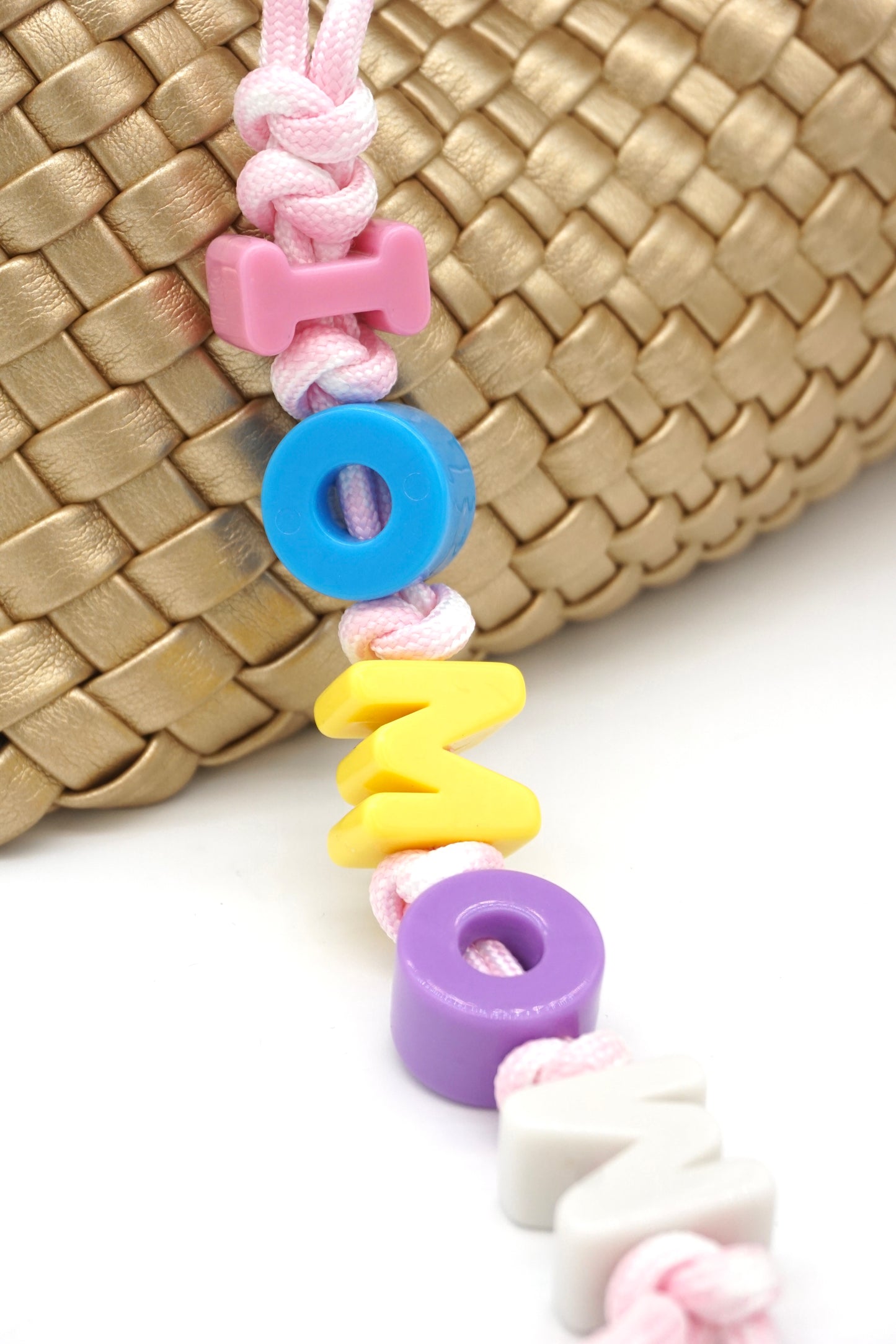 Rainbow Letter Charm Bag Charm Keychain