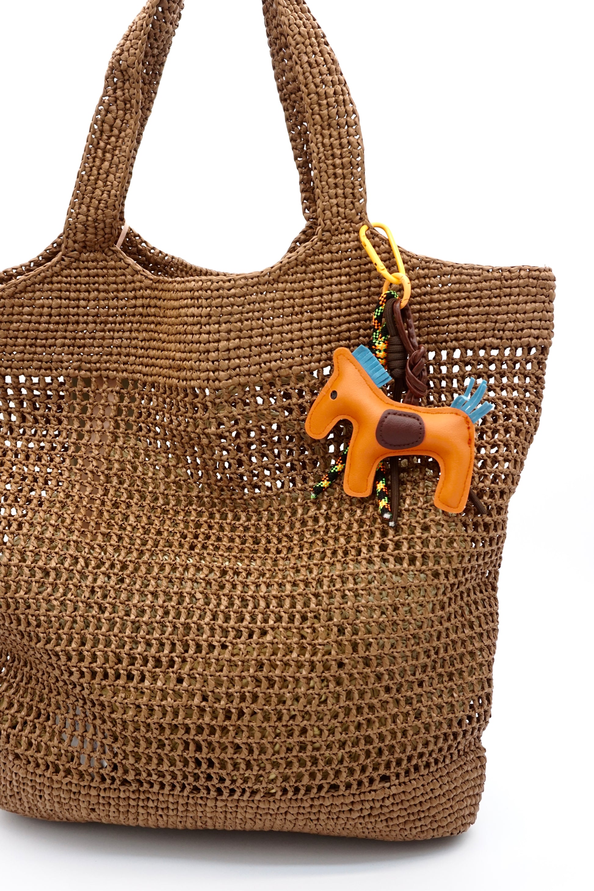 Retro Leather Pony Bag Charm Bag Charm Keychain