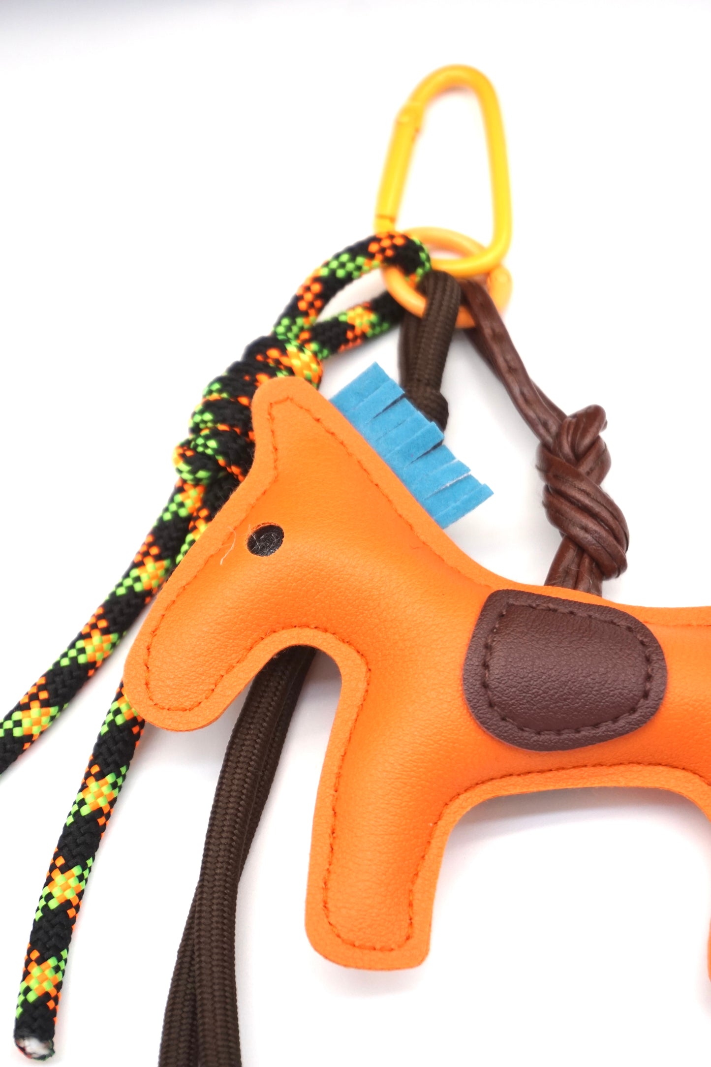 Retro Leather Pony Bag Charm Bag Charm Keychain