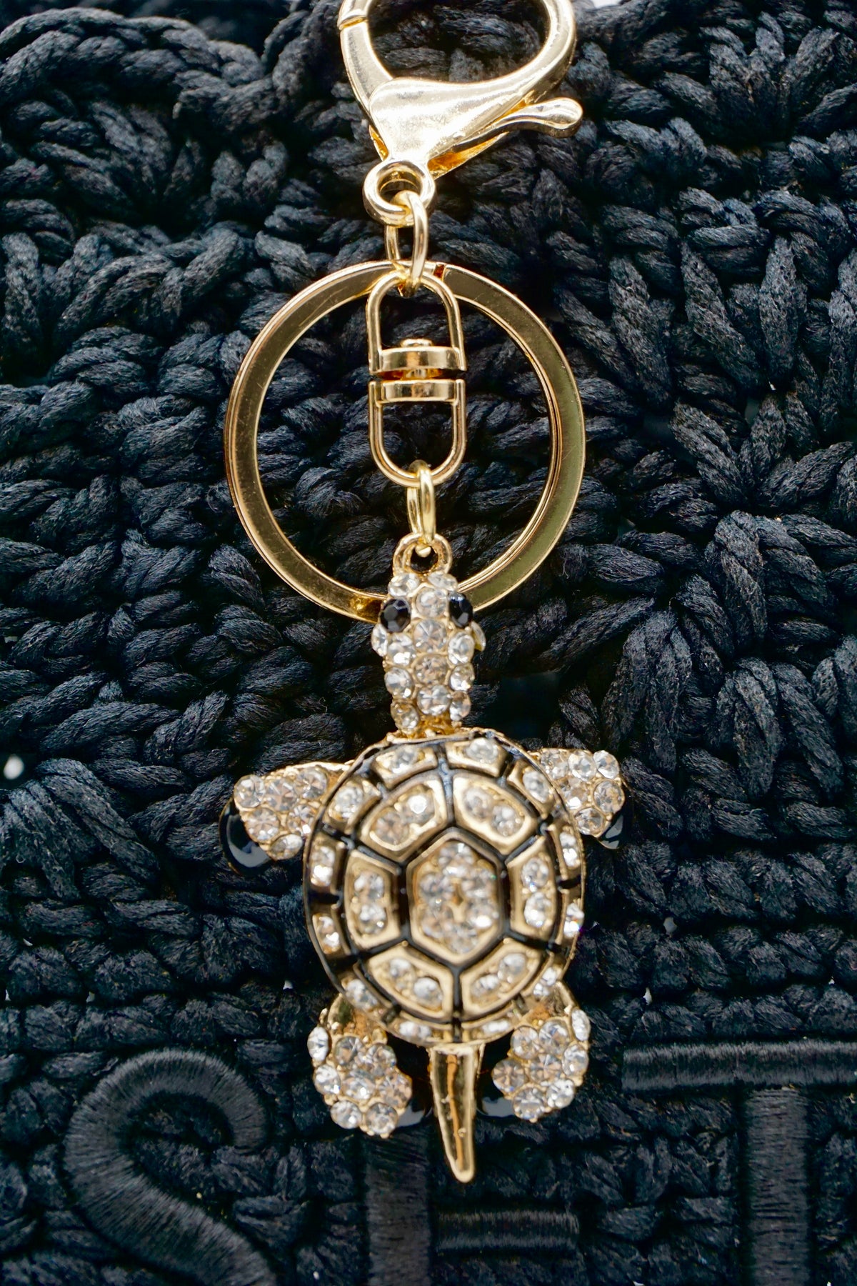 Crystal Turtle Charm keychain bagaccessories