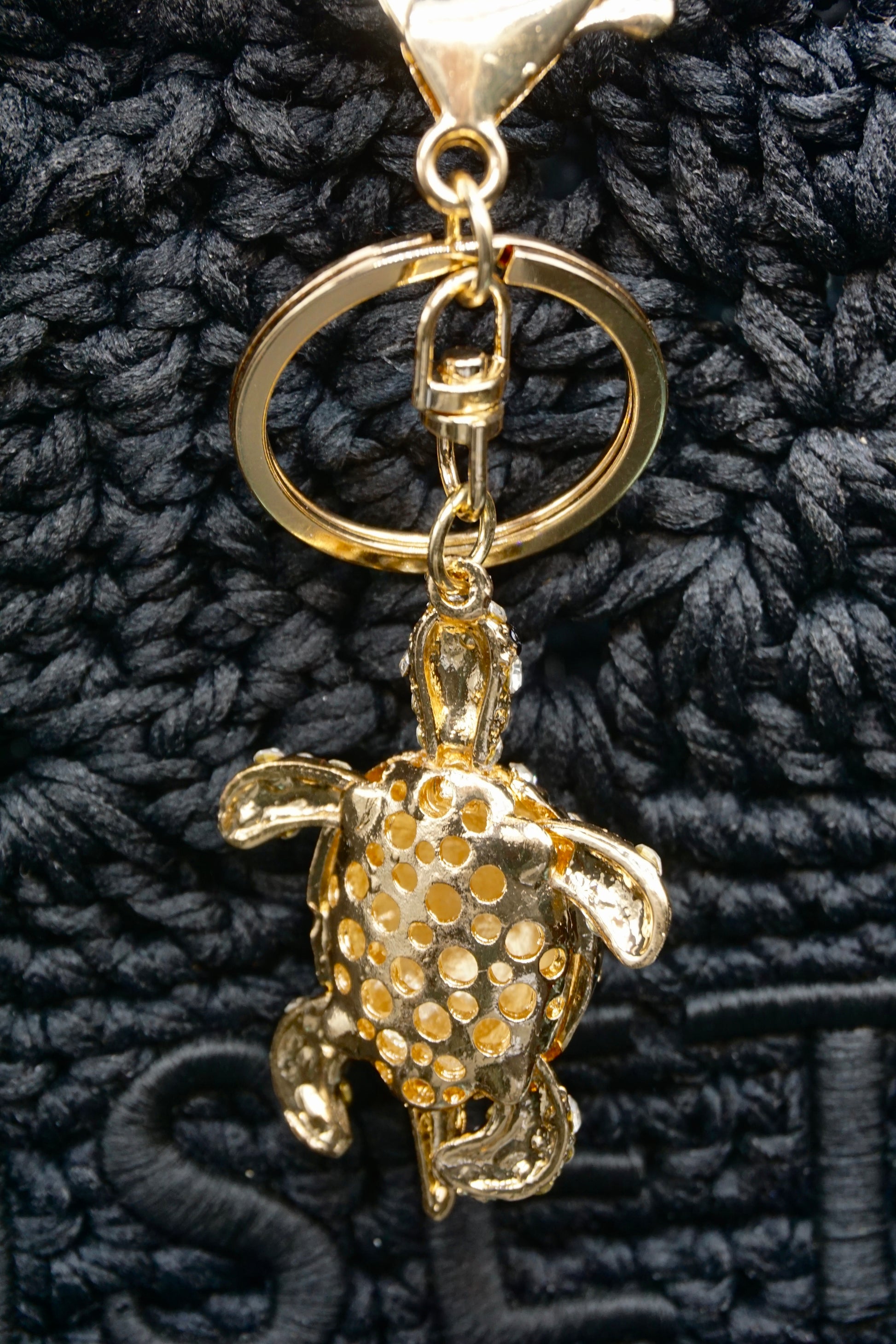 Crystal Turtle Charm keychain bagaccessories