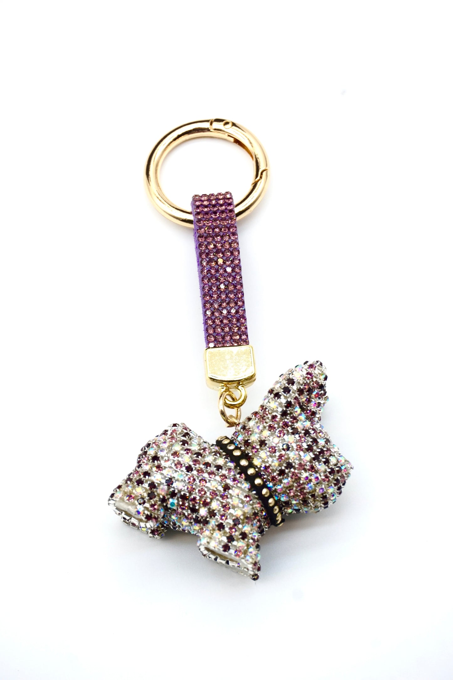 Crystal diamond Puppy Charm Bag Charm Keychain