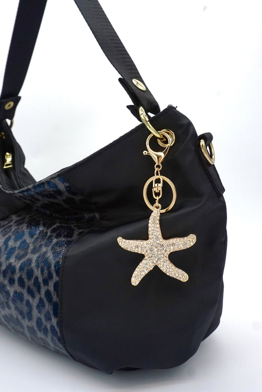 Diamond Starfish Charm Crystal charm Bag Charm Keychain