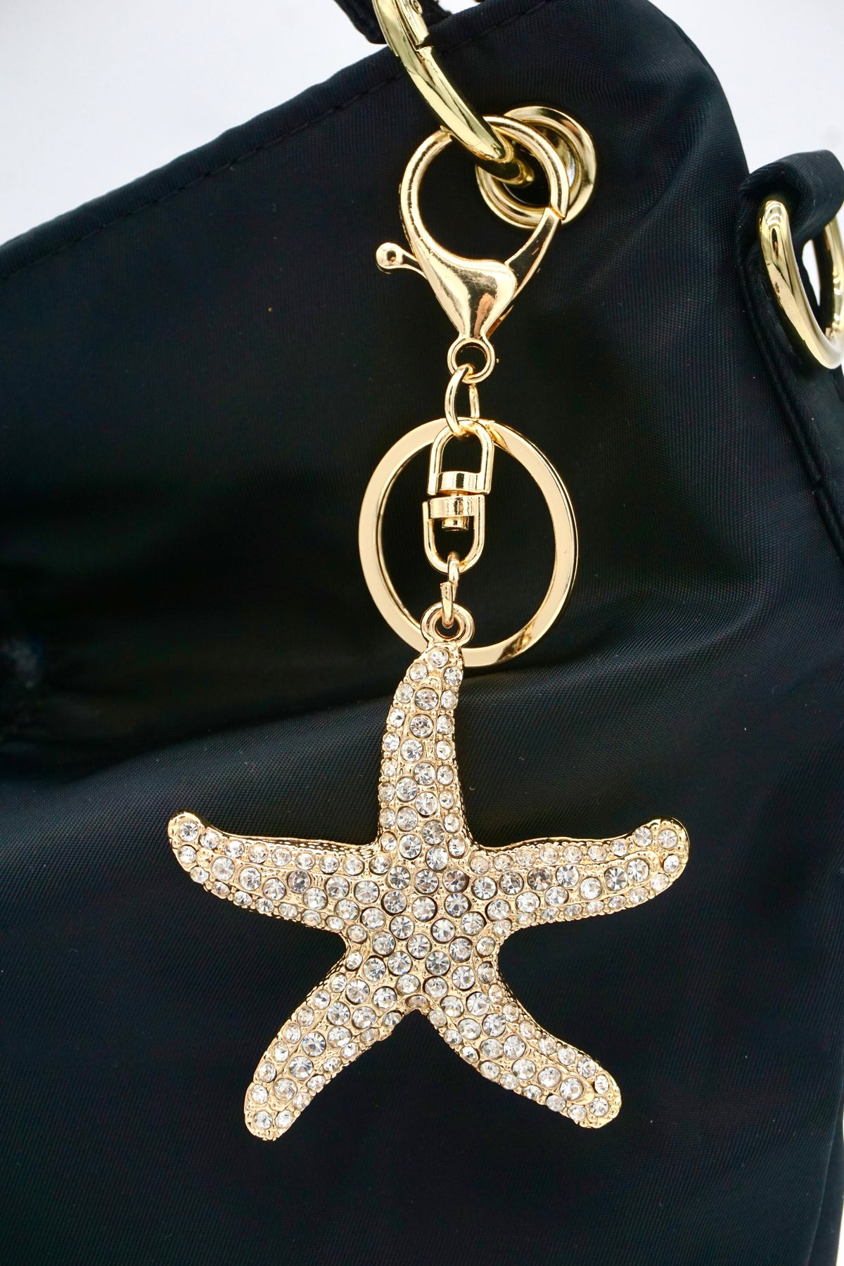 Diamond Starfish Charm Crystal charm Bag Charm Keychain
