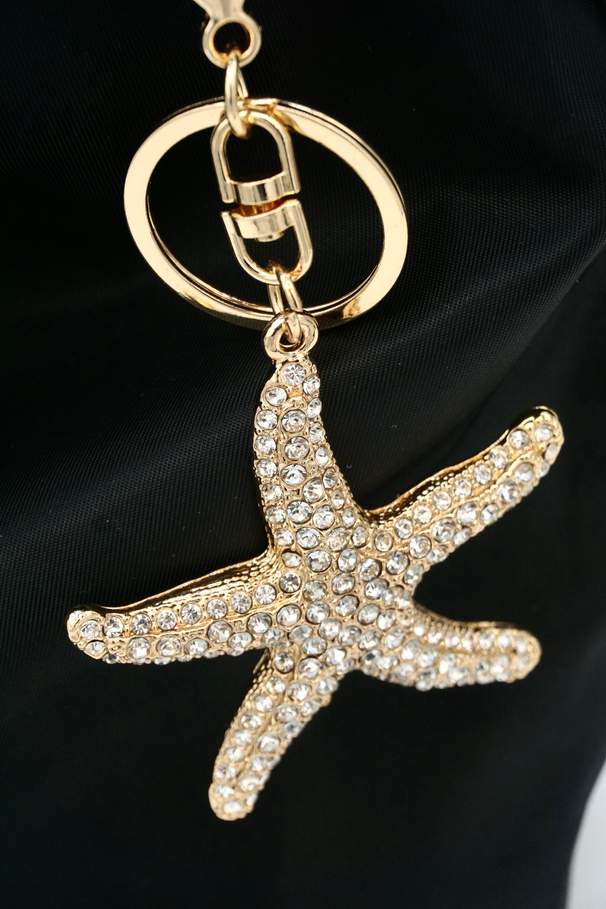 Diamond Starfish Charm Crystal charm Bag Charm Keychain