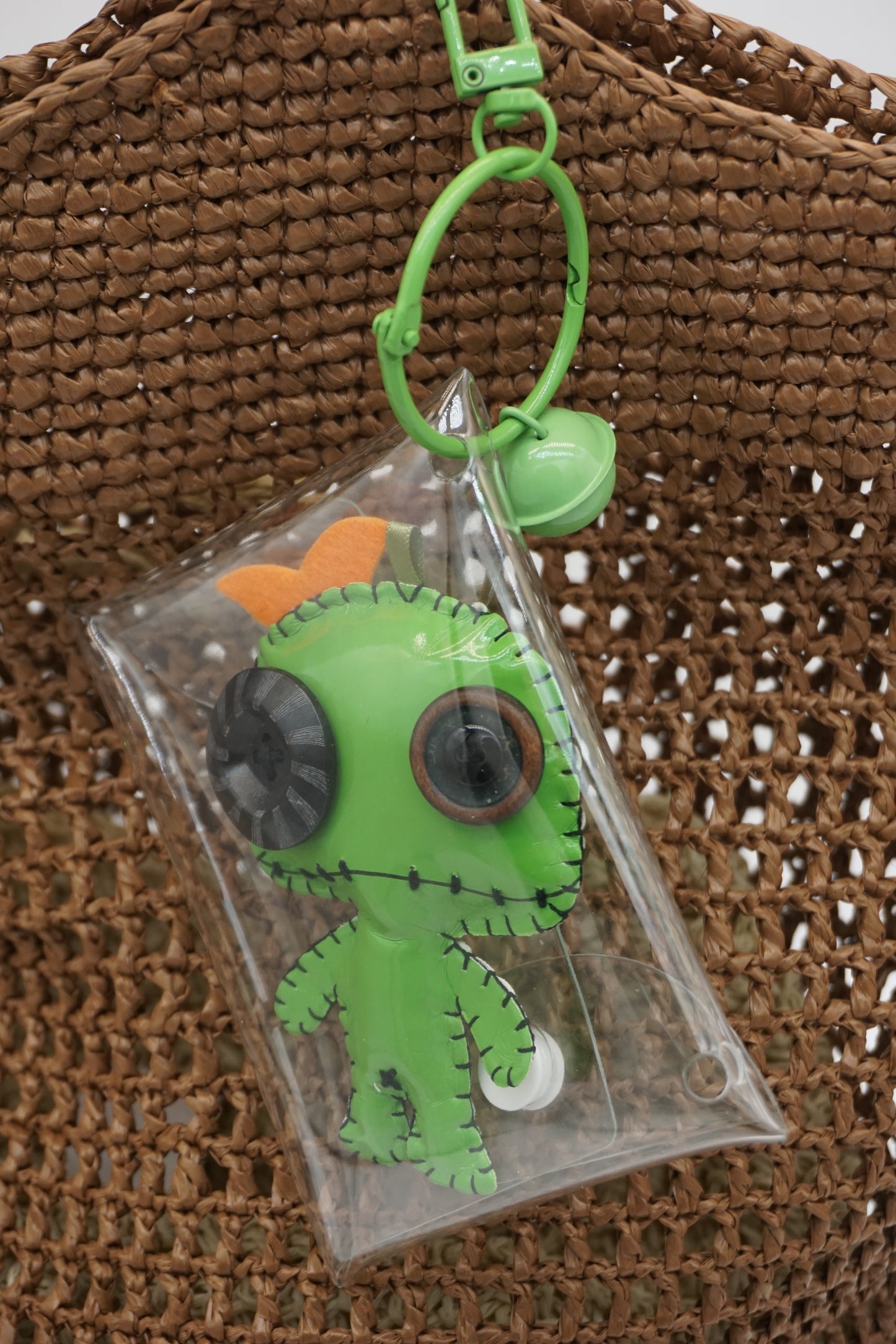 Green Monster Pouch Charm Bag Charm Keychain