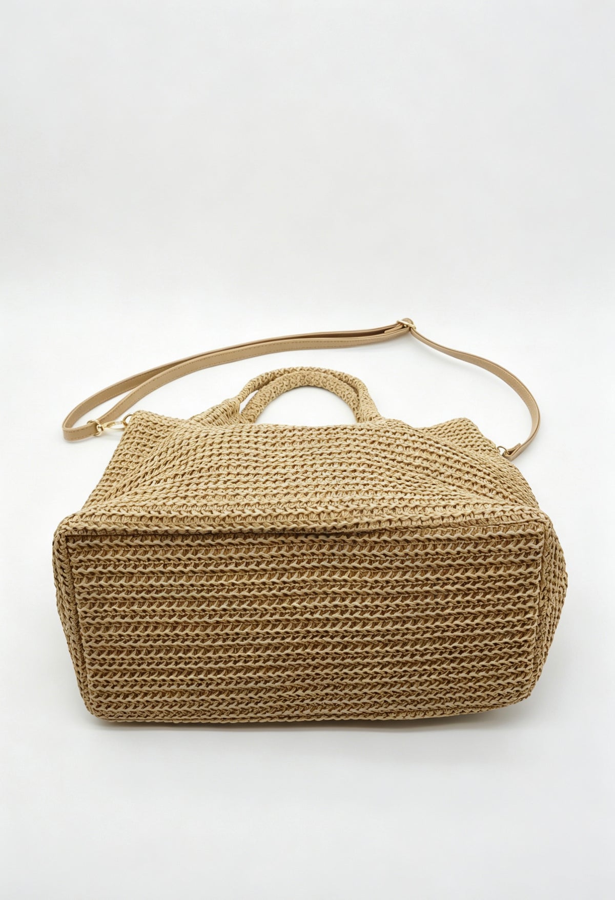 Handwoven Natural Raffia Straw Tote Bag, Large Summer Beach Market Shoulder Bag