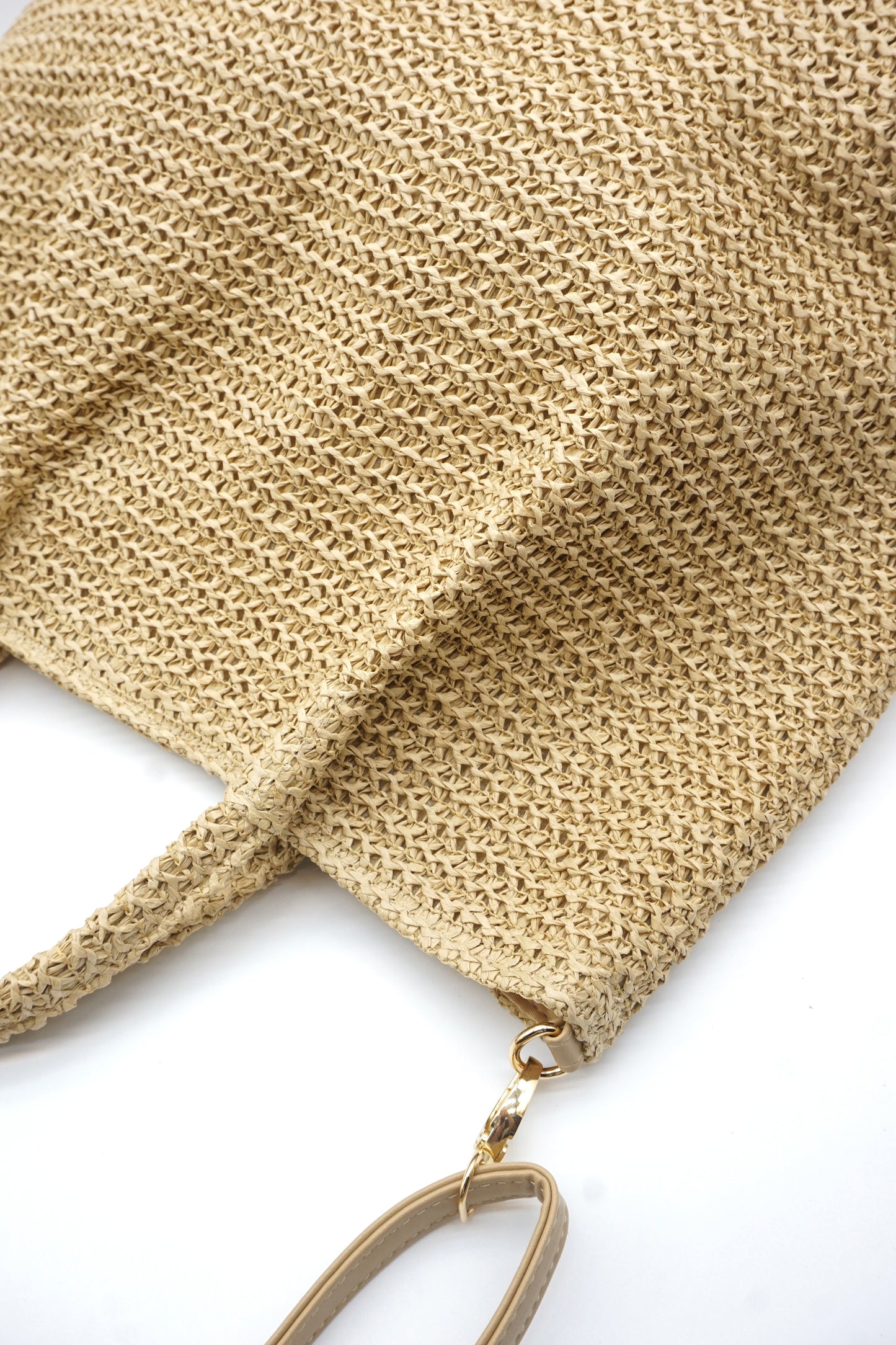 Handwoven Natural Raffia Straw Tote Bag, Large Summer Beach Market Shoulder Bag
