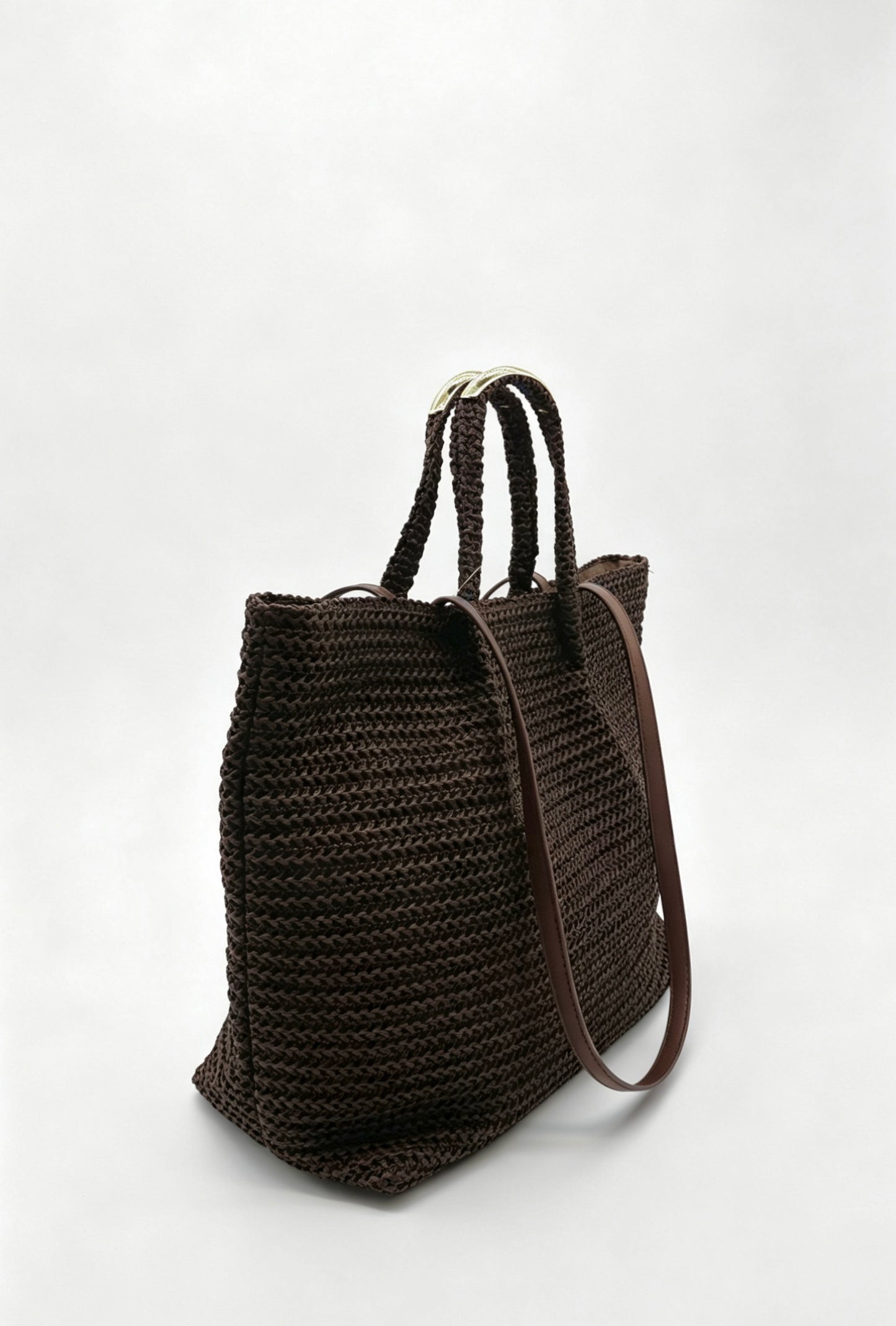 Handwoven Natural Raffia Straw Tote Bag, Large Summer Beach Market Shoulder Bag