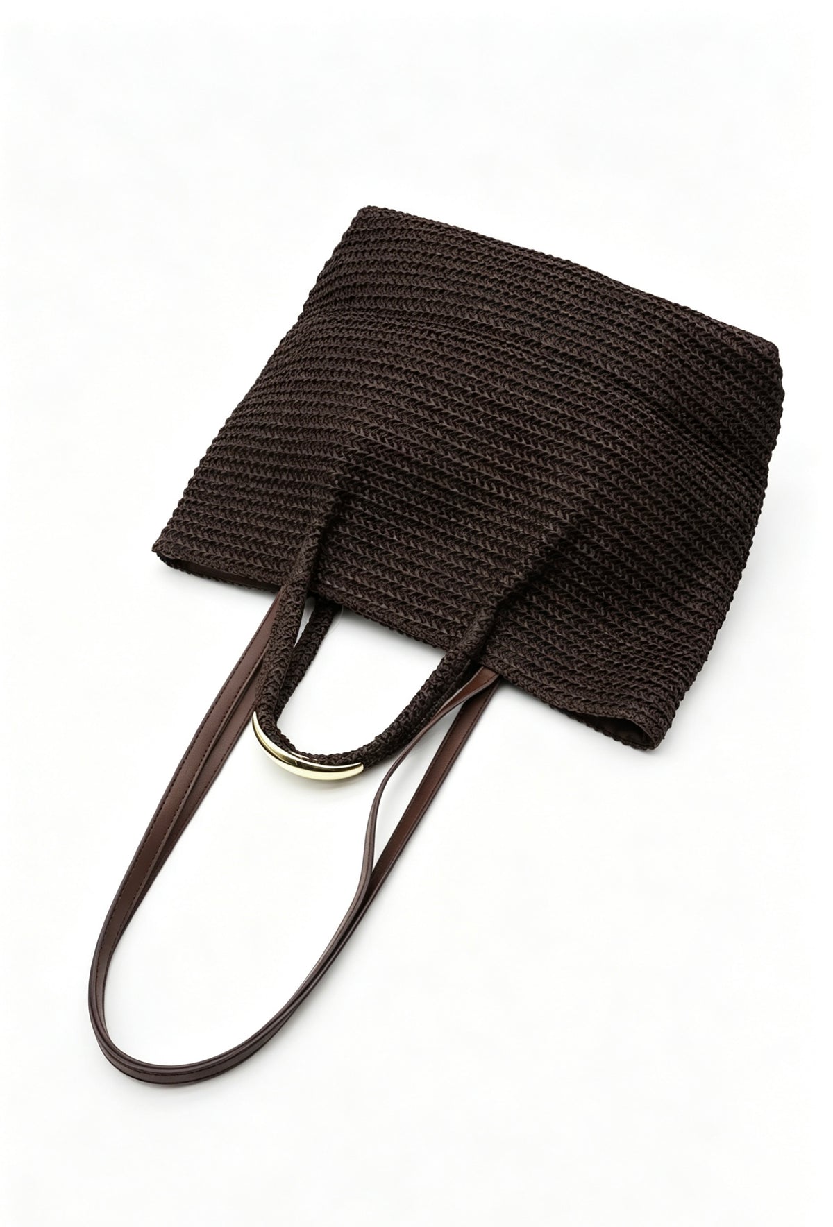 Handwoven Natural Raffia Straw Tote Bag, Large Summer Beach Market Shoulder Bag