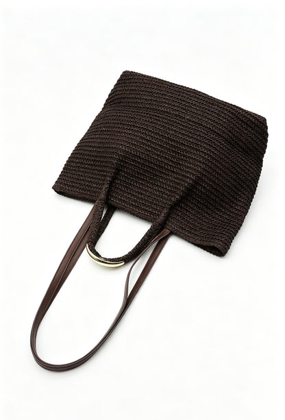 Handwoven Natural Raffia Straw Tote Bag, Large Summer Beach Market Shoulder Bag