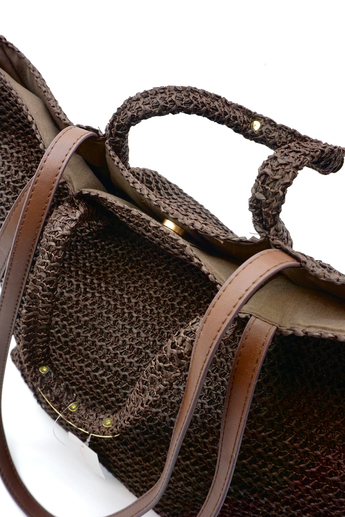Handwoven Natural Raffia Straw Tote Bag, Large Summer Beach Market Shoulder Bag
