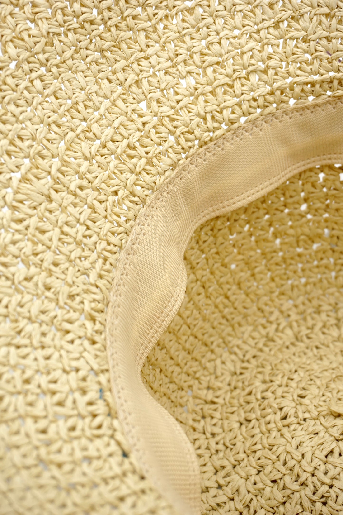 Hand Crochet Raffia Bucket Hat – Wide Brim Boho Summer Sun Protection
