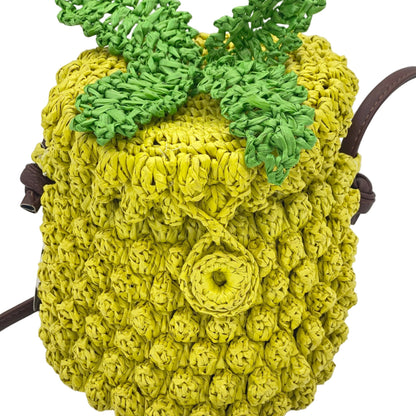 Handwoven Pineapple Crossbody Bag – Cute Summer Straw Kids Purse