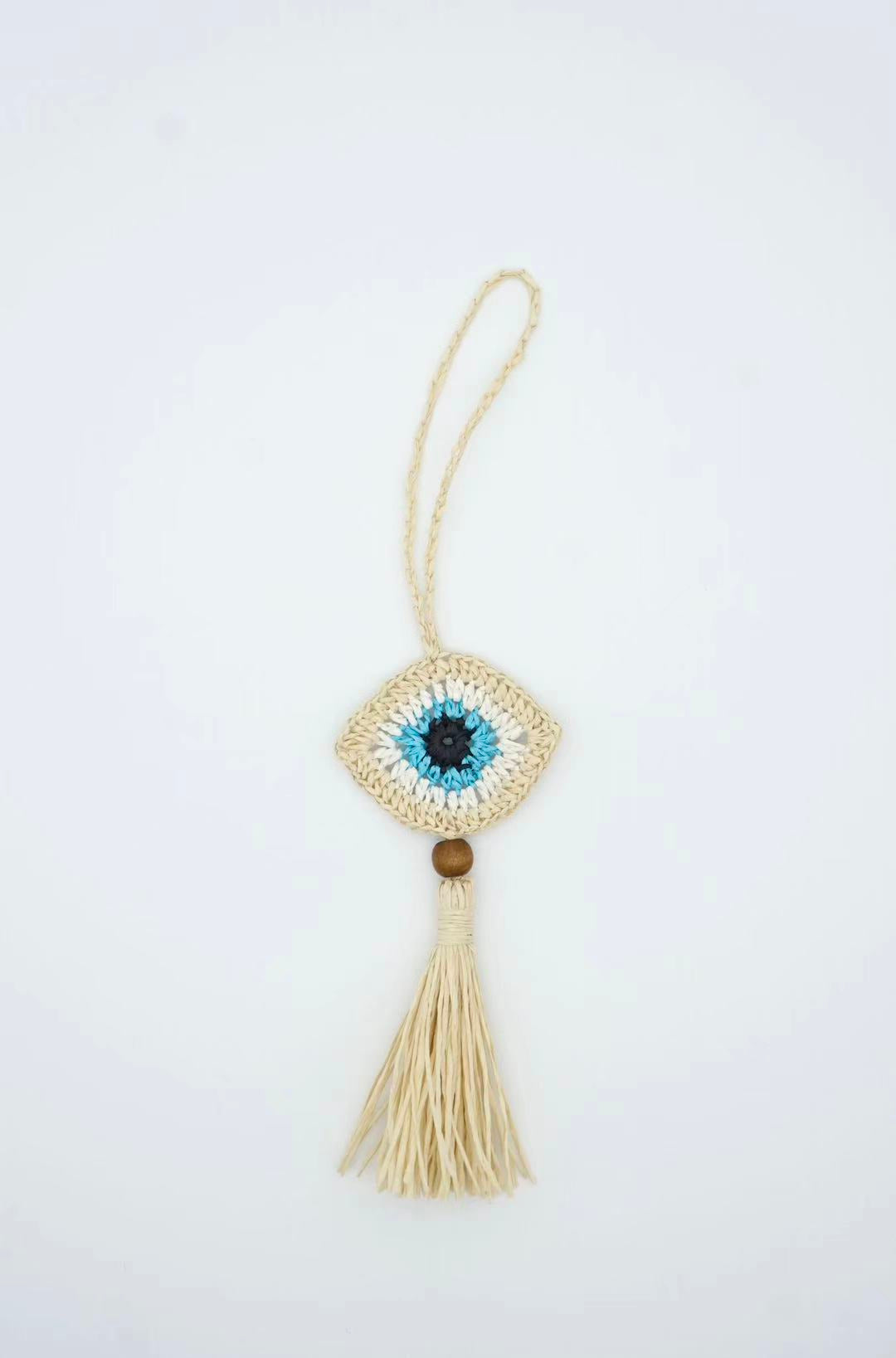 Handmade Evil Eye Tassel charm,Keychain, Purse Accessories