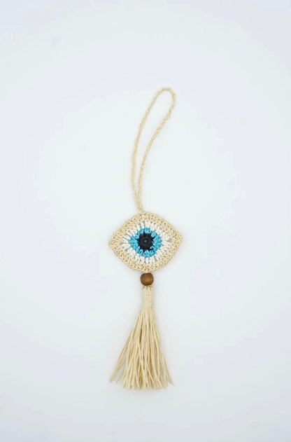 Handmade Evil Eye Tassel charm,Keychain, Purse Accessories