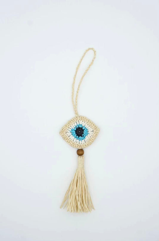 Handmade Evil Eye Tassel charm,Keychain, Purse Accessory