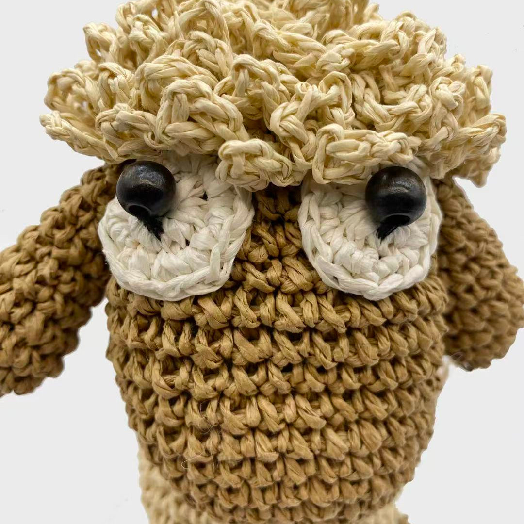 Handmade Sheep Crossbody Bag – Cute Woven Straw Animal Purse for Women & Kids