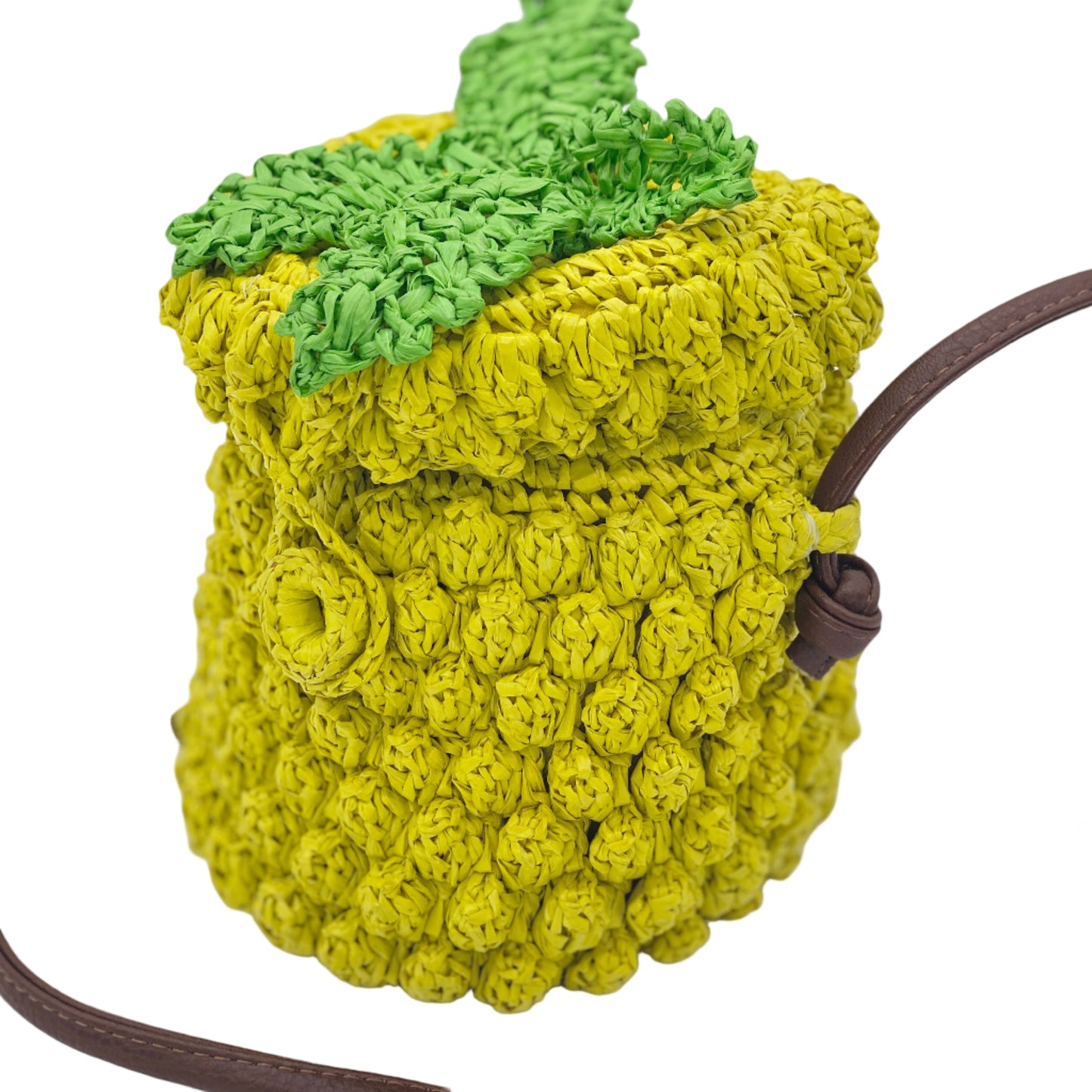Handwoven Pineapple Crossbody Bag – Cute Summer Straw Kids Purse