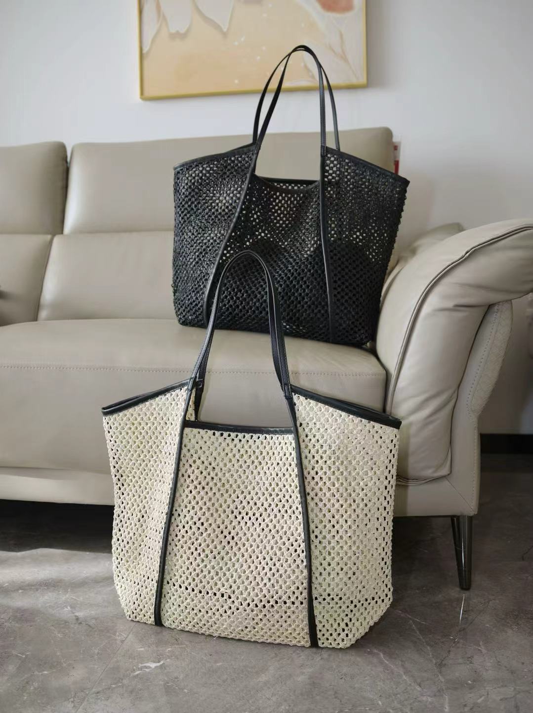 Mesh Weave Tote Bag