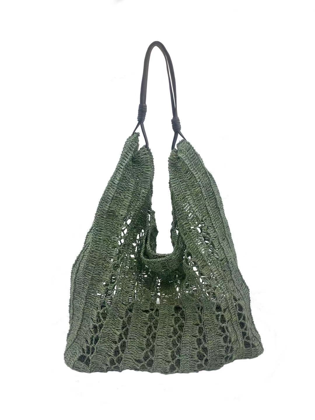 Bohemian Woven Straw Bag Set