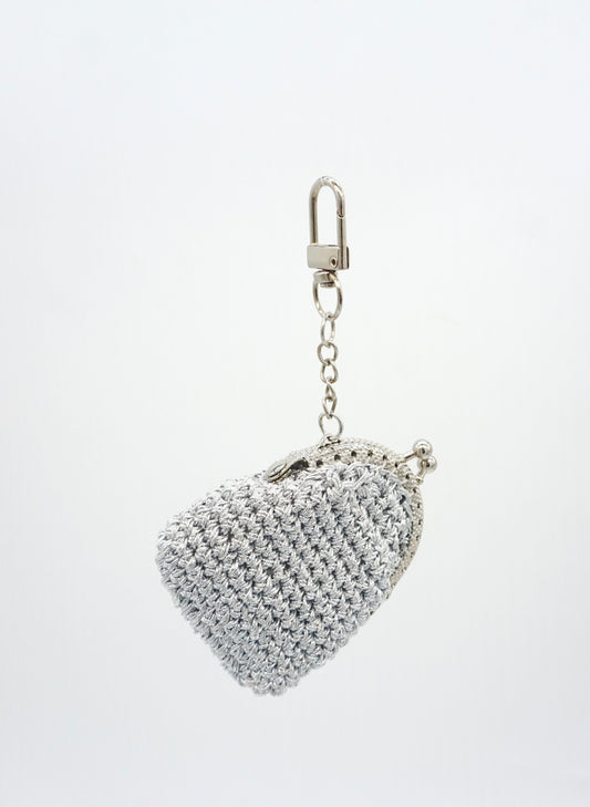 Silver Glow Pouch Charm