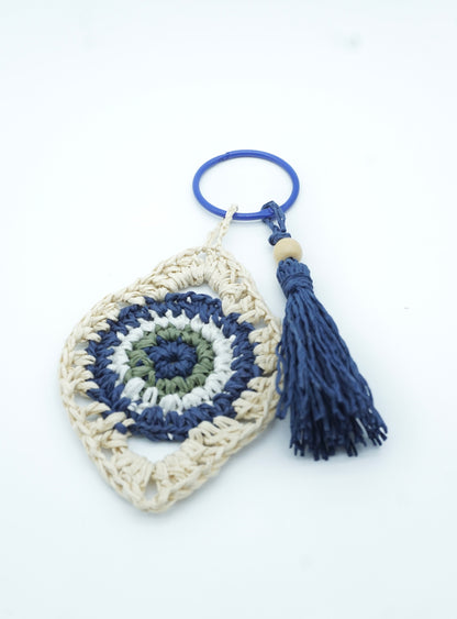 Woven Evil Eye Tassel Charm