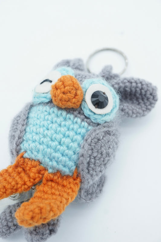 Winky Owl Charm Bag Charm Keychain
