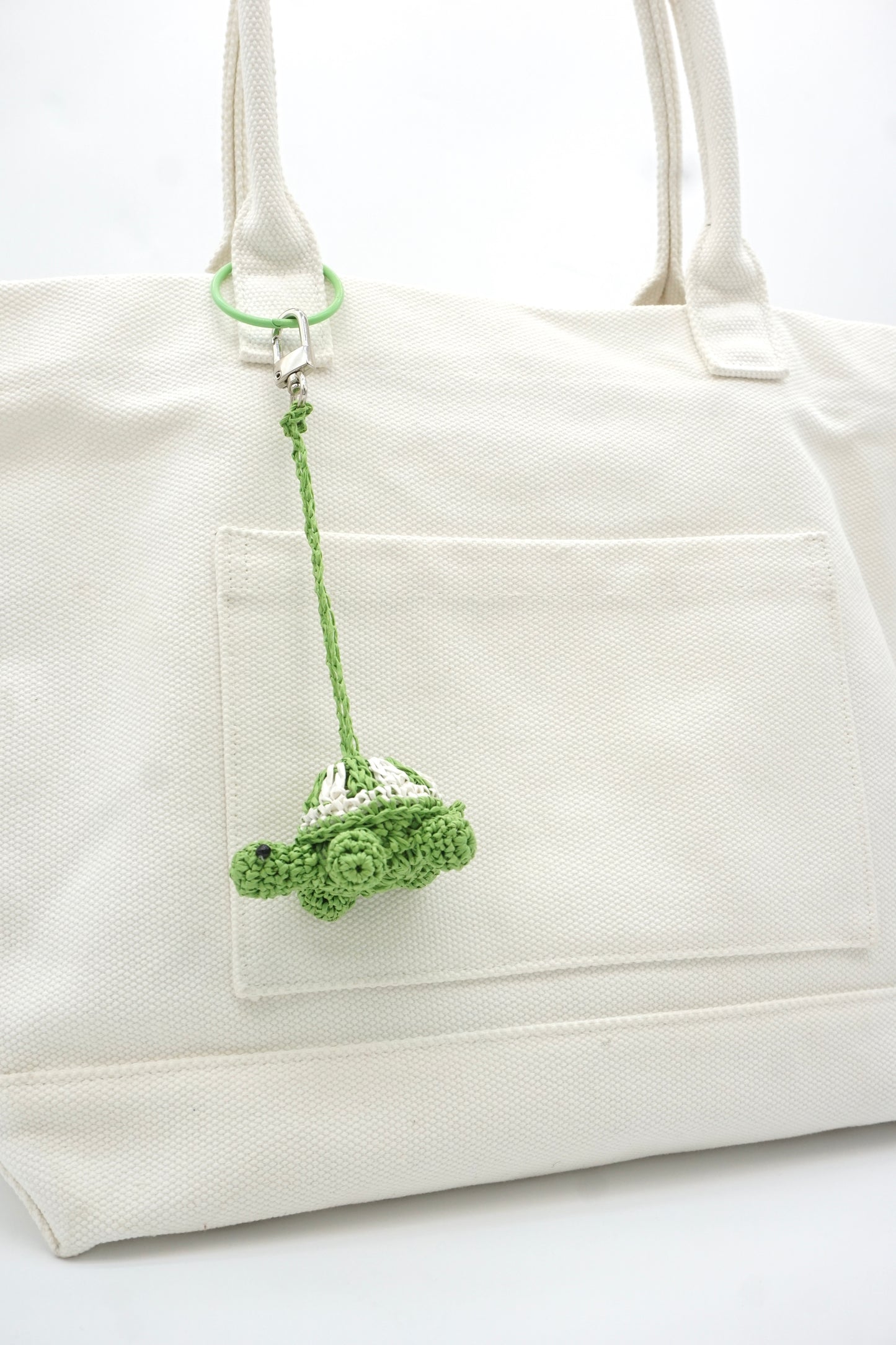 Eco-Friendly Leafy Shell Turtle Paper Crochet Keychain