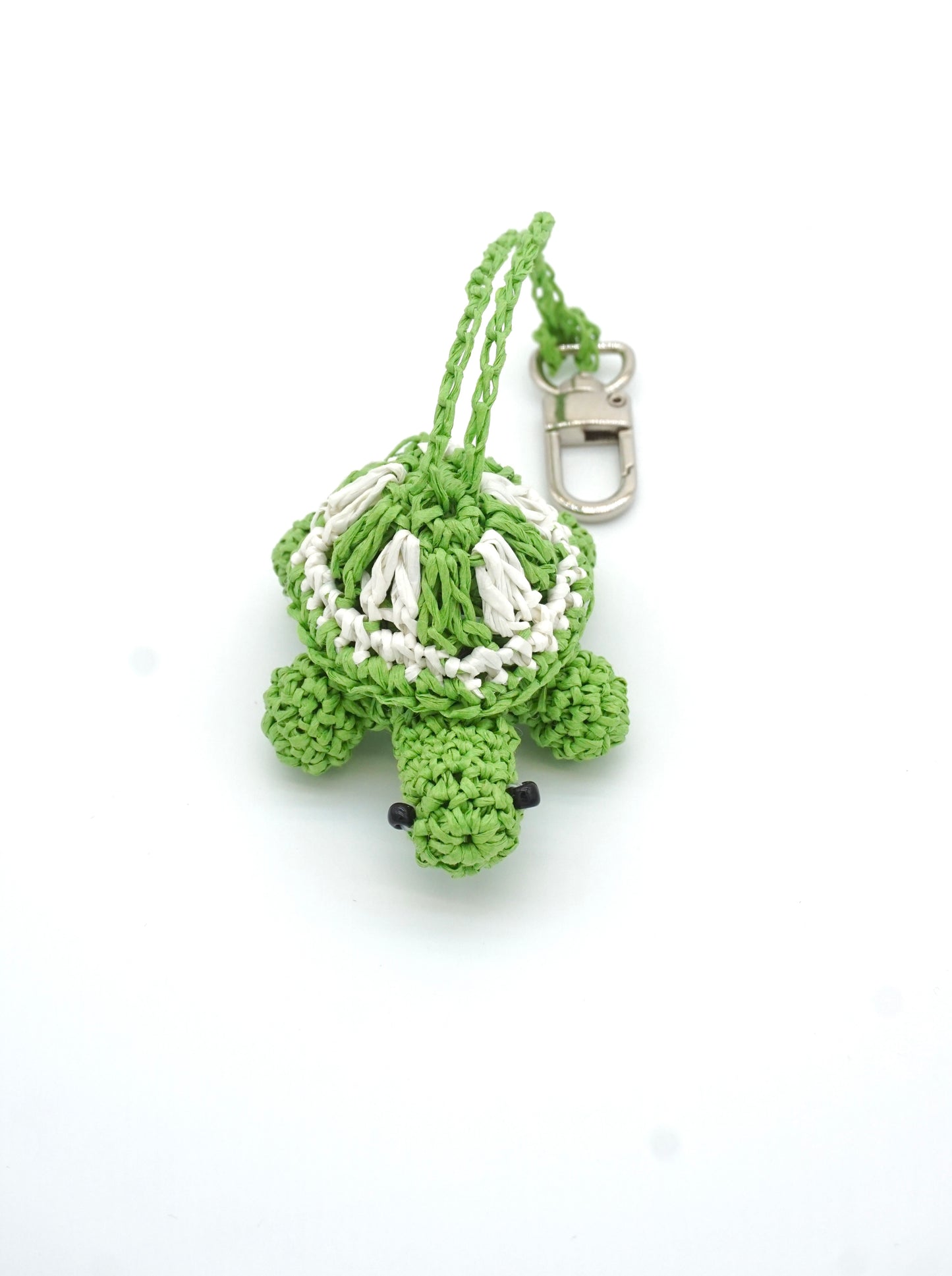 Eco-Friendly Leafy Shell Turtle Paper Crochet Keychain