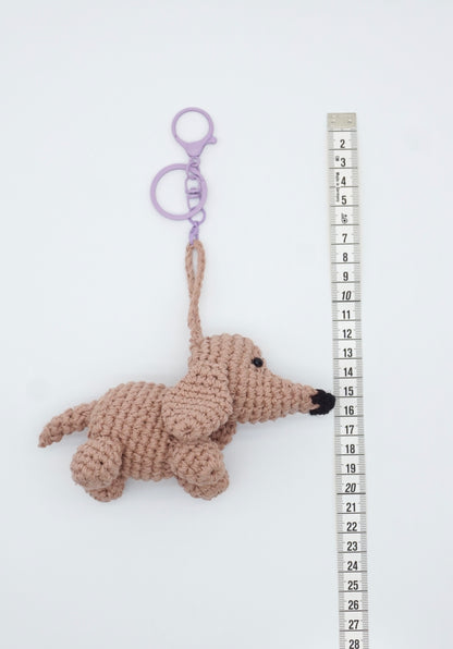 Weenie Dog Crochet Bag Buddy